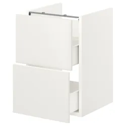 IKEA ENHET(093.210.49) тумба під умивальник з 2 ящиками, білий