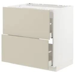 IKEA METOD / MAXIMERA(594.266.28) квартира / 2-спальна / 2-спальна шафа, білий / Havstorp бежевий