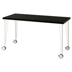 IKEA LAGKAPTEN / KRILLE(394.174.89) стіл, Czarnybrąz/білий