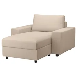 IKEA VIMLE (594.091.34) шезлонг, з широкими підлокітниками / Hallarp beige