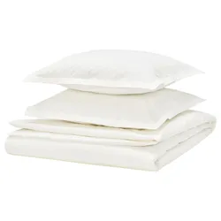 IKEA HAMPFLOCKEL(106.063.72) ковдра та 2 подушки, білий