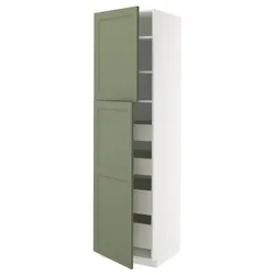 IKEA METOD / MAXIMERA(495.186.85) Кабінет 2 -ї двері/4SZUFL, Biały/axstad gria -green