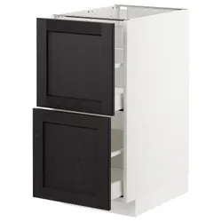IKEA METOD / MAXIMERA(492.575.36) sz stj 2fr / 2in szu, білий/забарвлений лерхітановим чорним