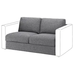 IKEA VIMLE(605.205.64) чохол на 2-місну секцію, Лейден сіро-чорний
