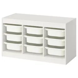 IKEA TROFAST(295.744.51) Полиця з контейнерами, білий/білий