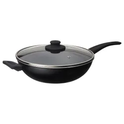 IKEA HEMLAGAD(905.809.19) Вок з кришкою, Покриття, яке запобігає дотриманню чорного