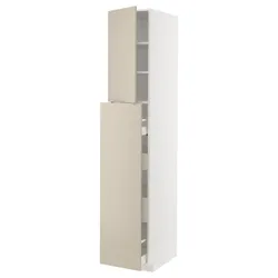 IKEA METOD / MAXIMERA(794.681.27) верхня висота від висоти 4 ряду / 1двері / 2хв, білий / Havstorp бежевий
