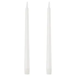 IKEA SMÅLOM(106.115.90) Світлодіодна конічна свічка, на батарейках білого кольору
