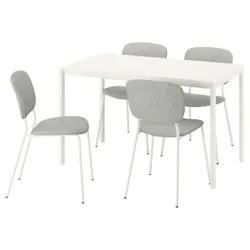 IKEA VIHALS / VIHALS(595.899.36) Стіл та 4 стільці, Білий білий/білий бежевий