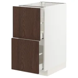 IKEA METOD / MAXIMERA(194.040.77) sz stj 2fr / 2in szu, білий / Сінарп коричневий
