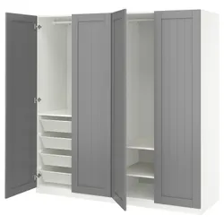 IKEA PAX / GULLABERG(095.637.07) комбінований гардероб, білий/сірий