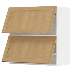 IKEA METOD(695.093.74) Горизонтальна навісна шафа з 2 дверцятами, білий/Дуб Форсбака