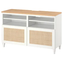 IKEA BESTÅ(494.215.65) Тумба під ТВ з дверцятами, білий/Штудсвікен/Каббарп білий