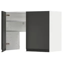 IKEA METOD(395.044.10) шафа з витяжкою та полицею/дверями, білий/Upplöv матовий антрацит