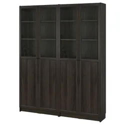 IKEA BILLY / OXBERG(895.818.11) комбінація полиць з дверцятами, панель/скло
