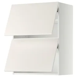 IKEA METOD (793.945.08) горизонтальна шафа 2 дверцята відкриваються сенсорні, білий / Veddinge білий
