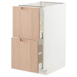 IKEA METOD / MAXIMERA(393.302.26) sz stj 2fr / 2in szu, білий / Fröjered світлий бамбук