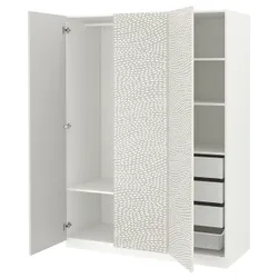 IKEA PAX / MISTUDDEN(195.210.62) комбінований гардероб, білий/сірий візерунок