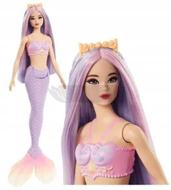 Лялька Барбі Русалка фіолетовий хвіст, довге фіолетове волосся HRR06