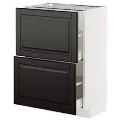 IKEA METOD / MAXIMERA(895.789.03) стояча шафа з 2 ящиками, Biały/Bodbyn Black