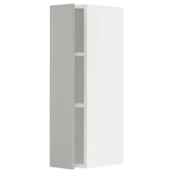 IKEA METOD(795.388.23) настінна шафа з полицями, білий/Хавсторп світло-сірий