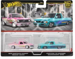 Культурні автомобілі преміум-класу HOT WHEELS, комплект із 2 машин Datsun Sunny Truck / Custom 93 Nissan HRR78
