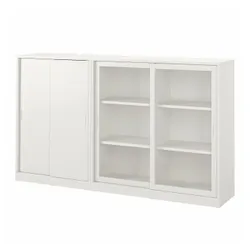 IKEA TONSTAD(895.717.70) поєднання з розсувними дверима, вершкове/безбарвне скло