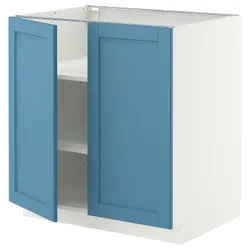 IKEA METOD(996.015.97) Шафа STJ/полиці/2 двері, Biały/Lerhyttan Blue
