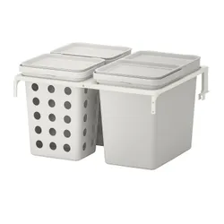 IKEA HÅLLBAR(293.088.29) рішення сортування сміття, для кухонних ящиків МЕТОД вентильований/світло-сірий