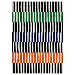 IKEA VÄNDPLATS(406.009.34) Килим з короткими щетинами, Мультикольовані/смуги