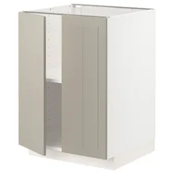 IKEA METOD(994.621.86) stj шафа / полиці / 2 двер, білий / Stensund beige