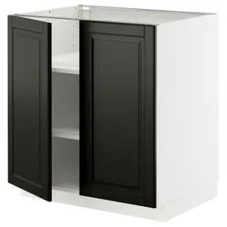 IKEA METOD(495.787.40) Шафа STJ/полиці/2 двері, Biały/Bodbyn Black