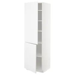 IKEA METOD(994.564.11) висока шафа з полицями / 2 двер, білий/Voxtorp матовий білий