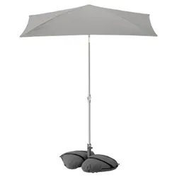 IKEA LILLEÖ / IGGÖN(395.762.04) парасолька з базою, сірий/темно -сірий