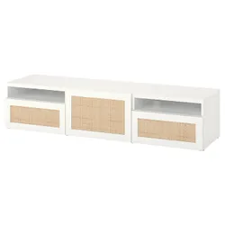 IKEA BESTÅ(894.359.09) Тумба під телевізор з ящиками та дверцятами, білий/Студсвікен білий