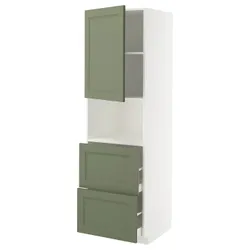 IKEA METOD / MAXIMERA(895.187.49) у дверях для мікро -дверима/2 поштовх, Biały/axstad gria -green