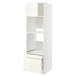 IKEA METOD / MAXIMERA(995.074.39) висока духова шафа/для духовки з дверцятами/2 ящики, білий/Vallstena білий