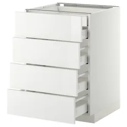 IKEA METOD / MAXIMERA (599.116.91) sz stj 4fr / 2n / 3wd, білий / Ringhult білий
