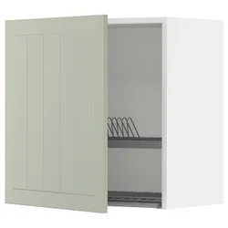 IKEA METOD(094.869.07) навісна шафа з сушаркою для посуду, білий/Stensund світло-зелений