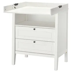 IKEA SUNDVIK(305.912.99) скриня з ящиками з зміною столу, білий