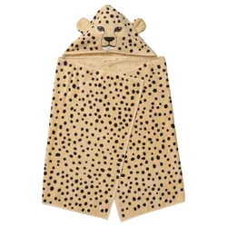 IKEA SANDLÖPARE(706.032.57) рушник з капюшоном, світло-коричневий/плямистий малюнок
