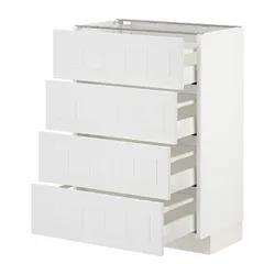 IKEA METOD / MAXIMERA(794.094.87) шафа ст 4фр / 4ч, білий / Stensund білий