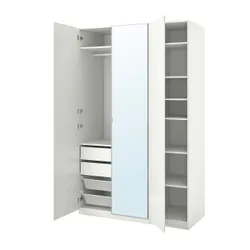 IKEA PAX / FARDAL/ÅHEIM(893.955.74) комбінований гардероб, глянцевий білий/дзеркало