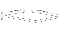 IKEA KOMPLEMENT(905.091.45) полиця, темно-сірий