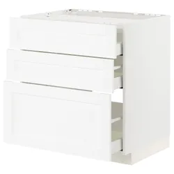 IKEA METOD / MAXIMERA(994.734.20) плоске ліжко / 3 ліжка / 3 ящика, Enköping білий / ефект білого дерева