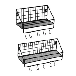 Металеві настінні полиці встановлюють 2 шт.