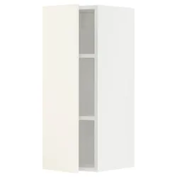 IKEA METOD(695.072.71) навісна шафа з полицями, білий/Вальстена білий