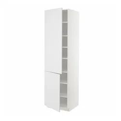 IKEA METOD(394.696.66) висока шафа з полицями / 2 двер, білий/Stensund білий