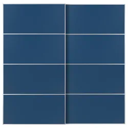 IKEA MEHAMN(296.162.53) Ковзаючі двері, алюміній/2 -й синій