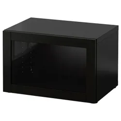 IKEA BESTÅ(090.476.30) сайт, чорно-коричневий / Sindvik чорно-коричневий прозоре скло